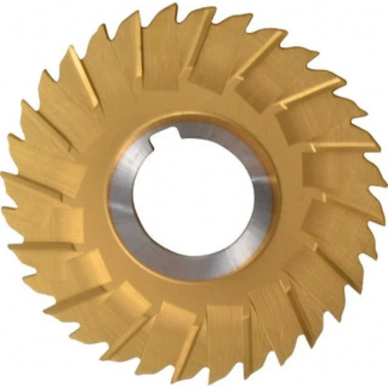 Made in USA 4 Diam x 1/8 Thick Staggered Tooth Side Chip Saw 1-1/4 Arbor Hole Diam, Cobalt, TiN Finish, 32 Teeth, wit...